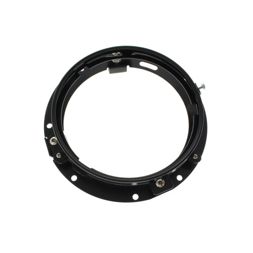 Hoglights HOG-HD7MB 7" Headlamp Insert Adaptor Bracket Black for all 2013 earlier FLH & all FreightTrain Nacelle