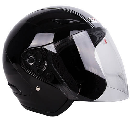 RXT A218 Metro Retro Black/Light Silver Helmet [Size:XS]