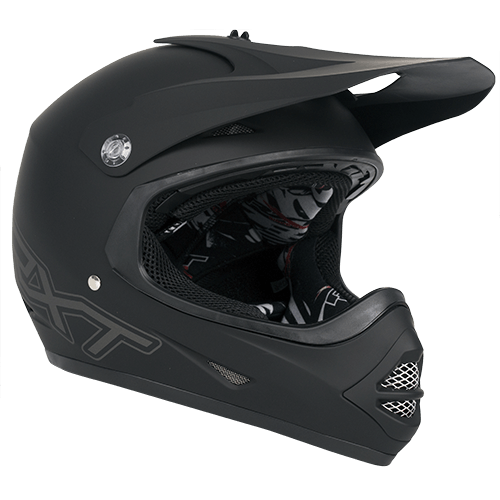 RXT Racer III Matte Black Kids Helmet [Size:LG]