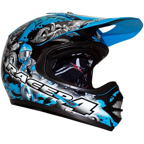 RXT Racer 4 Blue Kids Helmet [Size:2XS]