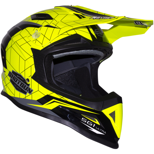 RXT 762 SG-1 Ultra Shotgun Gloss Neon Yellow Helmet [Size:LG]