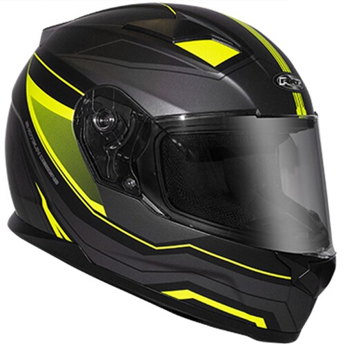 RXT 817 Street Missile Matte Black/Fluro Yellow Helmet [Size:XS]