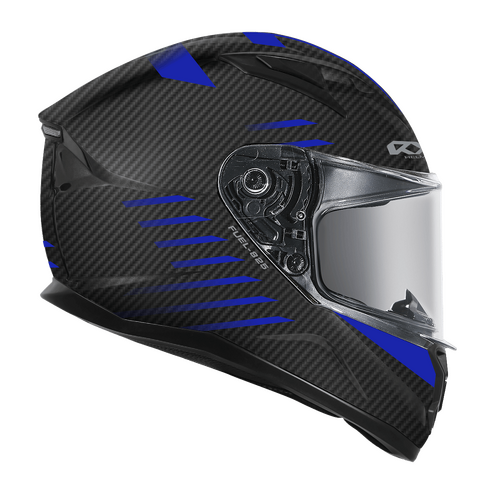 RXT 825 Street 2 Fuel Matte Carbon Black/Blue Helmet [Size:XS]