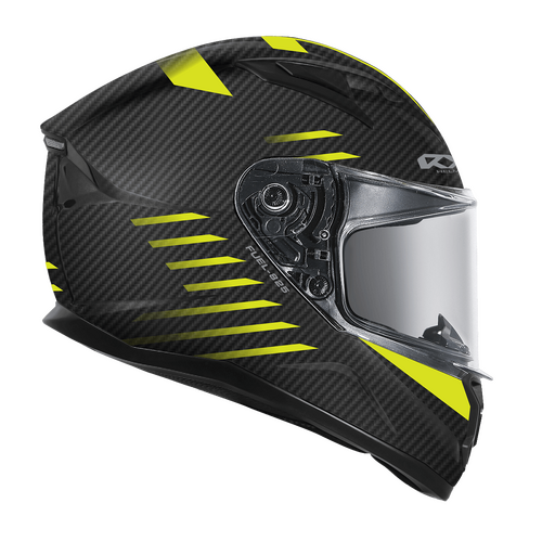 RXT 825 Street 2 Fuel Matte Carbon Black/Fluro Yellow Helmet [Size:XS]