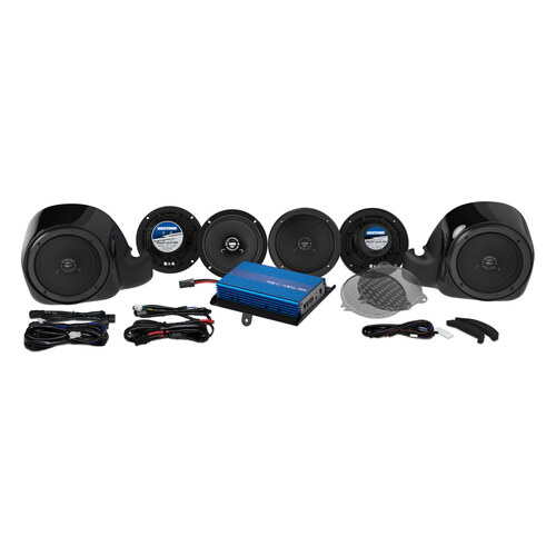 Hogtunes HT-G4-LIMITED-RM Hogtunes G4 200 Watt Amp x 6 Speaker Kit for Touring Ultra Limited 14-23 Models