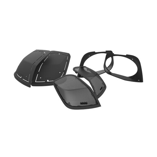 Hogtunes HT-RETRO-LID-RM Saddlebag Lid Retro 6x9" Cut In Kit for Touring 14-23