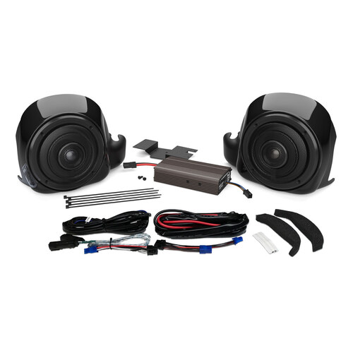 Hogtunes HT-WBA-1654-LC-LW Wild Boar 300 Watt Amp x 2 Speaker Lower Fairing Kit for Touring 14-23 w/Fairing Lowers