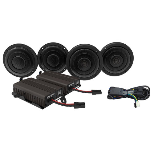 Hogtunes HT-WILD-BOAR-ULTRA Wild Boar 600 Watt Amp x 4 Speaker Kit for Touring Ultra 14-23 Models