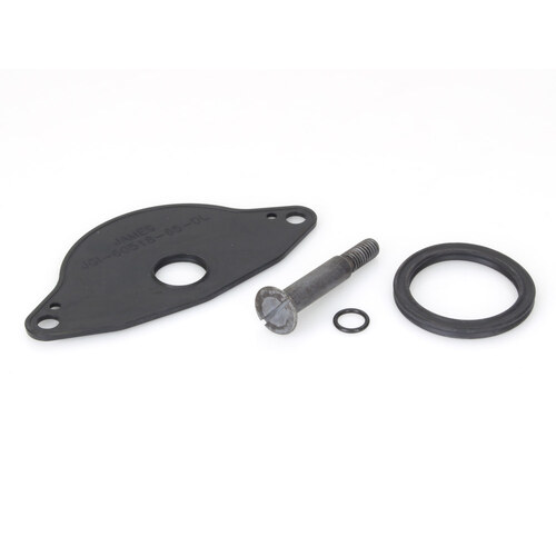 James Genuine Gaskets JGI-60518-65-DLK Starter Housing Gasket & Seal Kit w/Pivot Screw for Big Twin 65-85 4 Speed w/OEM Chain Primary & Final Drive