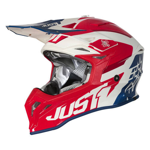 Just1 J39 Stars Gloss Red/Blue/White Helmet [Size:MD]