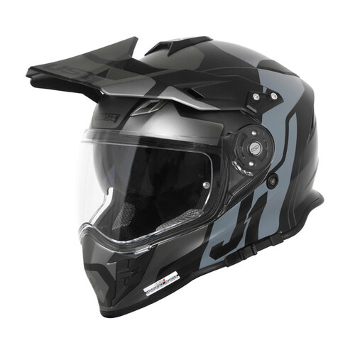 Just1 J34 Pro Tour Matte Titanium/Black Adventure Helmet [Size:XS]