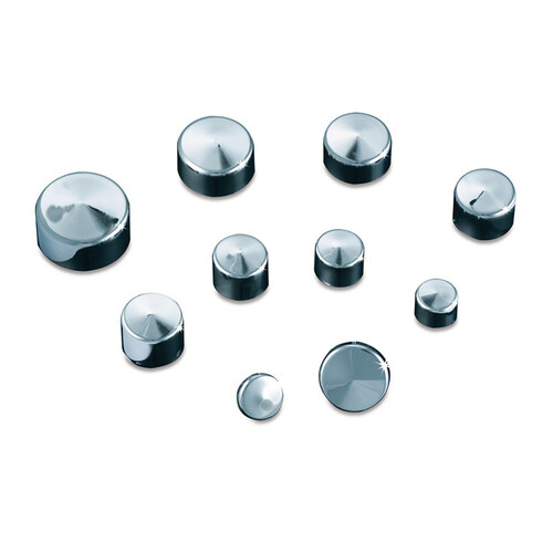 Kuryakyn K2445 Kool Kaps Chrome for Socket Head Bolt w/3/8" Thread (10 Pack)