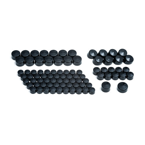 Kuryakyn K2452 Engine, Transmission & Primary Kool Kaps Bolt Cover Kit Black for Twin Cam/Evolution (10 Pack)