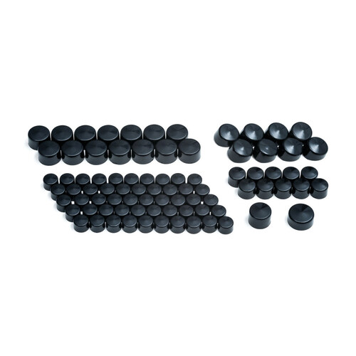 Kuryakyn K2471 Engine, Transmission & Primary Kool Kaps Bolt Cover Kit Black for Indian