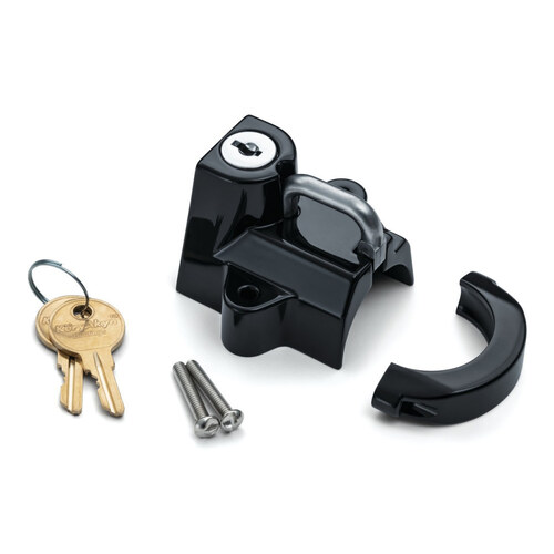 Kuryakyn K4619 Universal Helmet Lock Black for 1-1/4" to 1-1/2" Tube