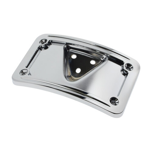 Kuryakyn K9171 Laydown Curved Number Plate Frame w/Mount Chrome