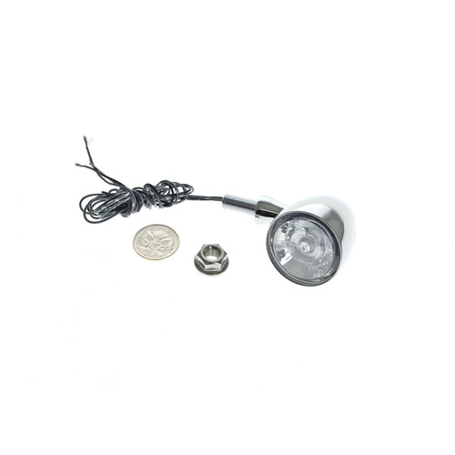 Kellermann KEL-183100 Bullet 1000 PL LED Turn Signal Chrome w/Amber Turn White Running Light