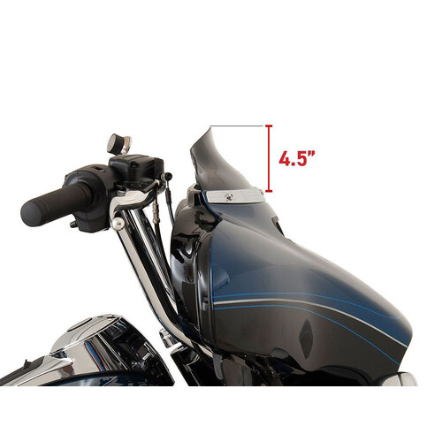 Klock Werks KKC-2310-0673 4" Super Low Flare Windshield Dark Smoke for Electra Glide/Street Glide/Tri Glide 14-23