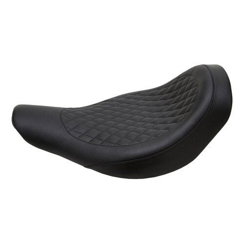 Kodlin KM-K59661-L Fred Kodlin Diamond Stitch Solo Seat Black for Softail Fat Boy w/OEM Fuel Tank & Kodlin Rear Fender