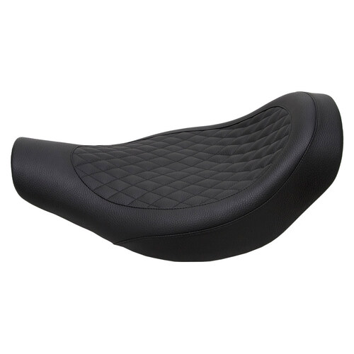 Kodlin KM-K59662-S Fred Kodlin Diamond Stitch Solo Seat Black for Softail Breakout w/OEM Fuel Tank & Kodlin Rear Fender