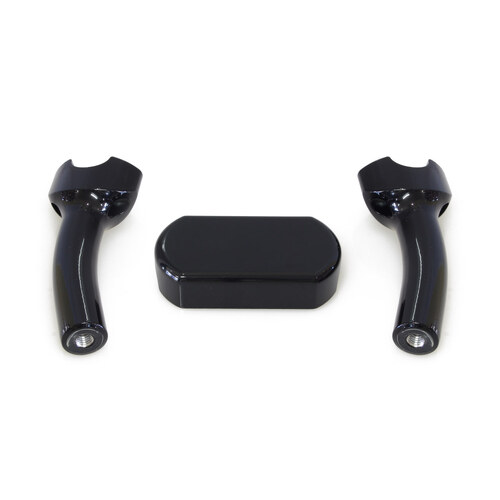 LA Choppers LA-7446-05B 5.5" Pullback One Piece Riser Kit Gloss Black for 1.25" Handlebar