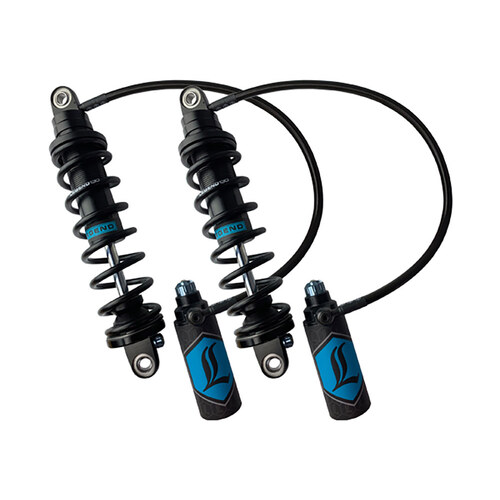 Legend LEG-1310-1886 REVO ARC Remote Reservoir Suspension 13" Adjustable Rear Shock Absorbers Black for Touring 14-Up