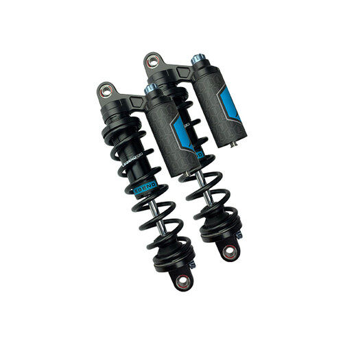 Legend LEG-1310-1892 REVO ARC Piggyback Suspension 14" Adjustable Rear Shock Absorbers Black for Dyna 91-17