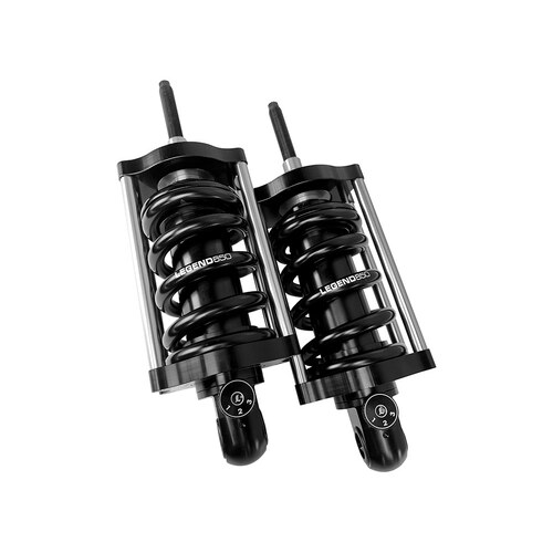 Legend LEG-1310-1973 REVO-A Series Adjustable Rear Shock Absorbers Black for Softail 00-17