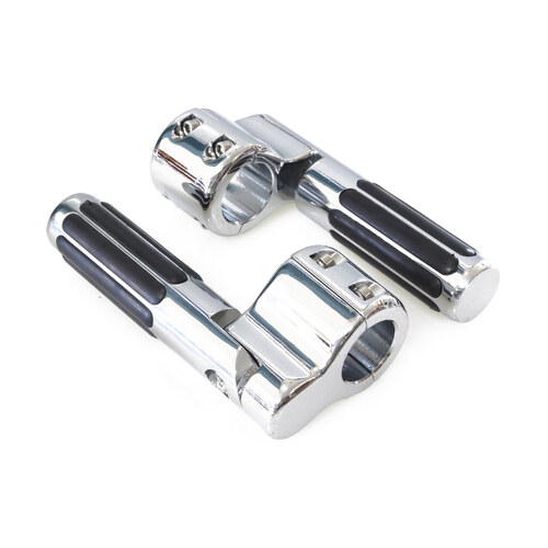 Lindby LIN-820 1-1/4" Clamp On Multibar Highway Pegs Chrome