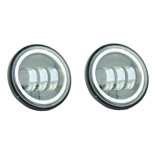 Letric Lighting Co LLC-LPL-BH 4-1/2" LED Passing Lamp Inserts w/Halo Black