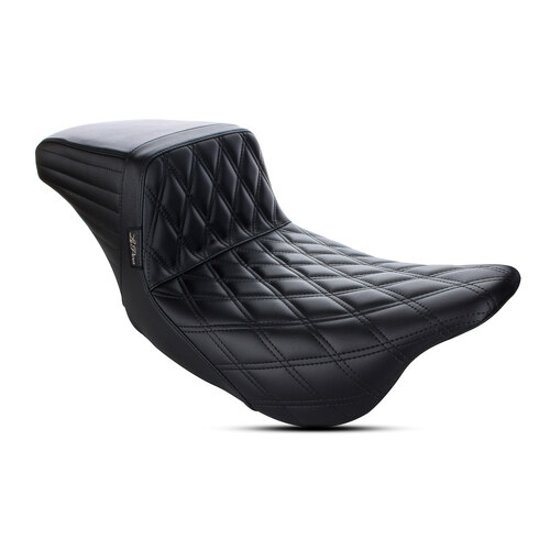 LePera Seats LP-LK-597DD Kickflip Dual Seat w/Black Double Diamond Stitch for Touring 08-23