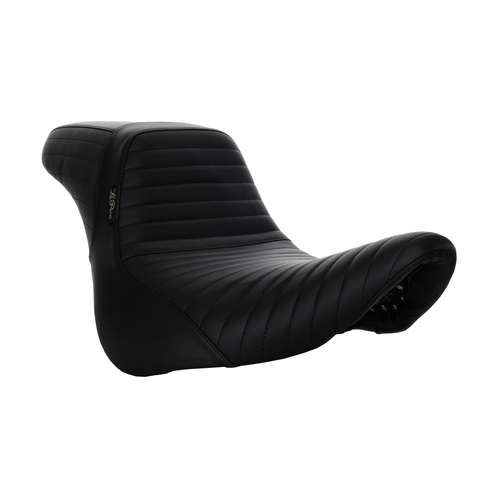 LePera Seats LP-LYO-590PT KickFlip Dual Seat w/Pleated Stitch for Fatboy 18-Up/Breakout 23-Up