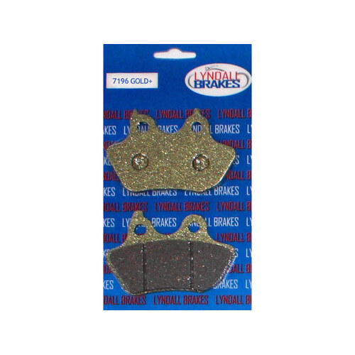 Lyndall Racing Brakes LRB-7196-G Gold-Plus Brake Pads for Rear on Softail 06-07 w/200 OEM Rear Tyre