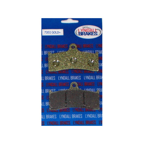 Lyndall Racing Brakes LRB-7202-G Gold-Plus Brake Pads for Performance Machine 112x6B Calipers