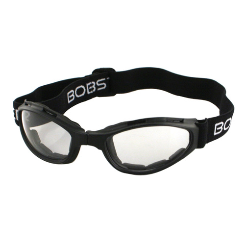 CROSSFIRESM FOLDING GOGGLES BLACK FRAMECLEAR LENSES BOBSTER EYEWEAR