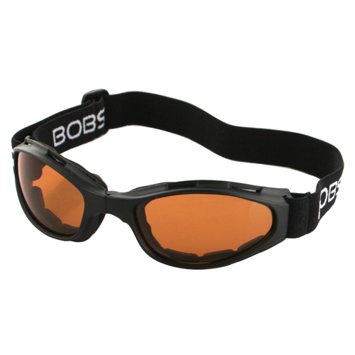 CROSSFIRESM FOLDING GOGGLES BLACK FRAMEAMBER LENSES BOBSTER EYEWEAR