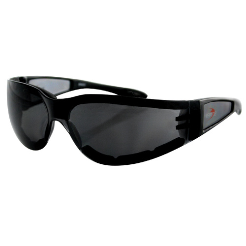 SHIELD II SUNGLASSBLACK FRAME SMOK ED GREY LENS BOBSTER EYEWEAR