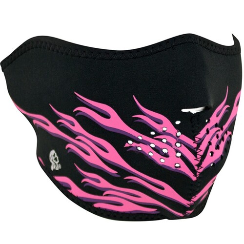 Zanheadgear Half Face Neoprene Mask Pink Flames