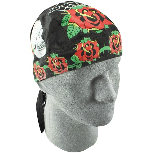 Zanheadgear Flydanna Road Hog Rose Skull