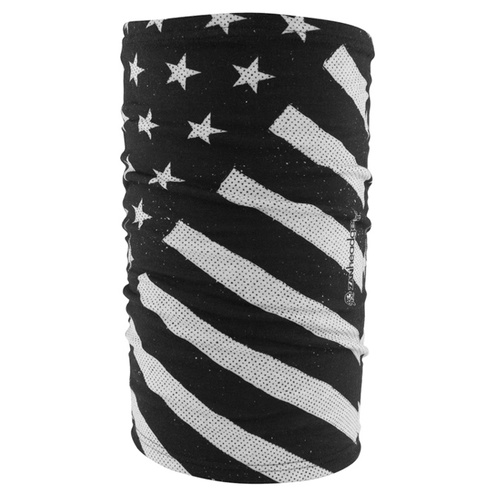 Zanheadgear Motley Tube Fleece Linned Black/White Flag Skull X-Bones