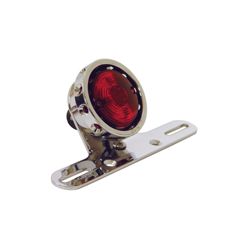 HardBody 11258 Chrome Ring & Black Bracket Vintage Style Taillight for Universal use