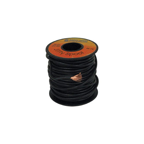 ELECTRICAL WIRE BLACK 18 GAUGE STR ANDED COPPER W/PVC JACKET45' ROLL