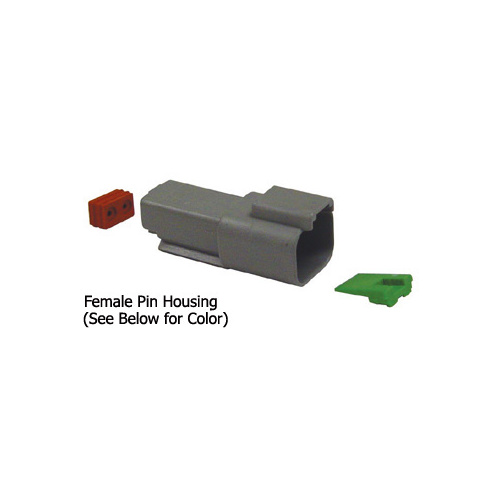 Namz 12335 DR-4B 4 Wire Deutsch Receptacle with Wedgelock Black Universal Use Oem 72104-95BK