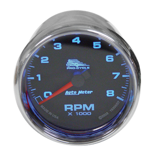 TACHOMETER8000 RPM AUTOMETER CUSTO M APPBLACK DIALCP BEZEL AND CUP1