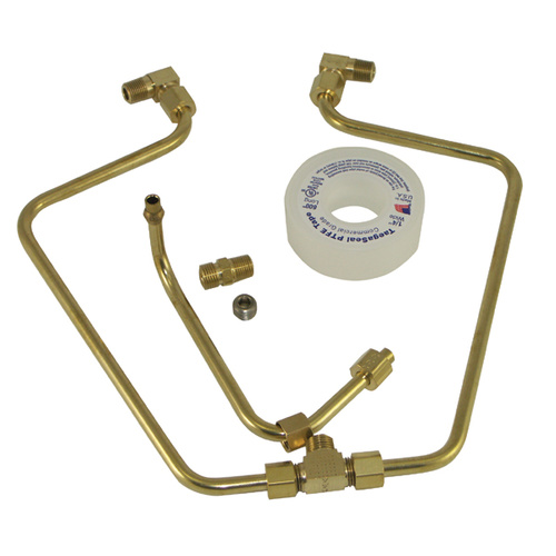 Old-Str Cycle MidUSA 83192 Brass Rocker Box Oil Line set for  Big Twin Shovelhead 1966-84