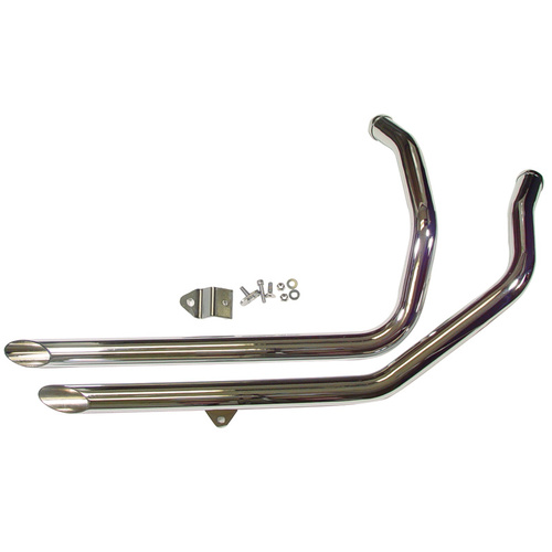 V-Factor 90002 1 3/4" Chrome Drag Pipes Fits Sportster 1986-03