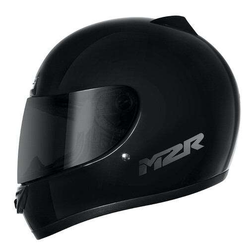 M2R M1 Solid Gloss Black Helmet [Size:SM]