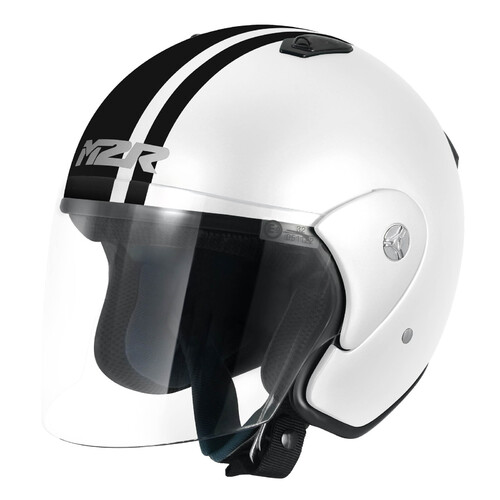 M2R 290 Urban Gloss White/Black Helmet [Size:XS]