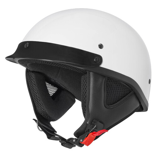 M2R ATV Gloss White Helmet w/Peak [Size:XS]