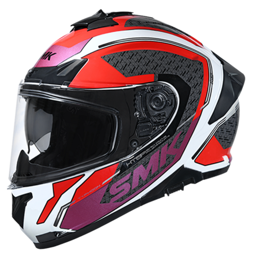 SMK Typhoon RD1 Matte White/Red/Black MA136 Helmet [Size:XS]